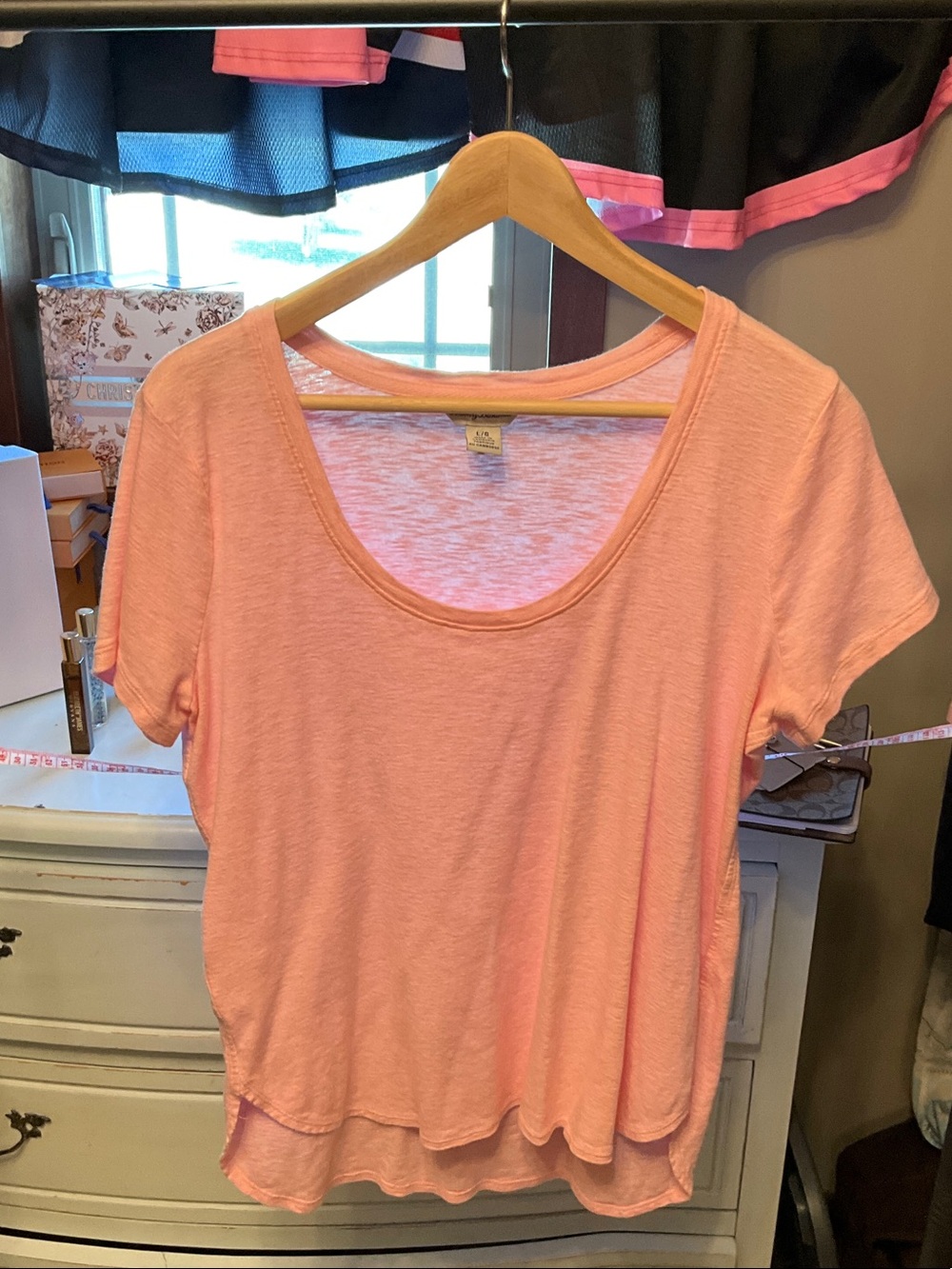 Tommy Bahama Peach Scoop Neck Short Sleeve Tee